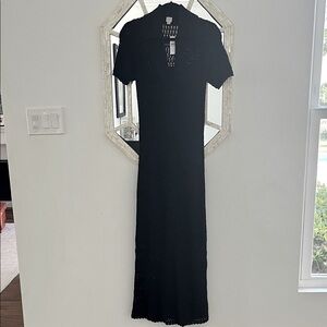 Loft Beach NWT Black Cotton Dress size S